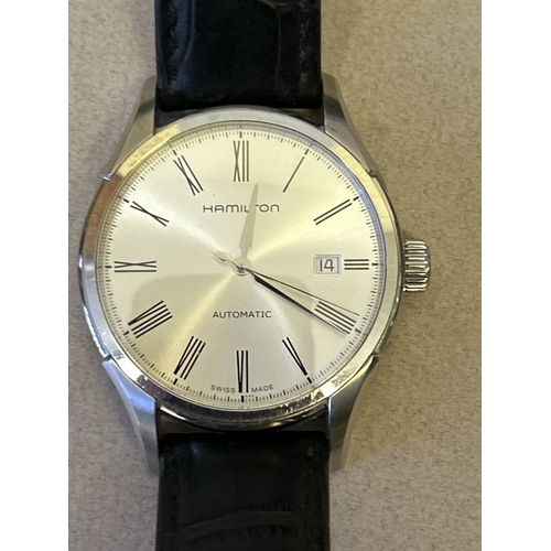 106 - A Hamilton Jazzmaster Automatic wristwatch H395159, with AT silvered dial 40mm. Genuine Hamilton bla... 
