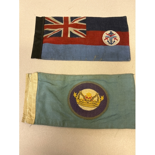 131 - Two mid 20th Century British Air Force car pennant flags flown on vehicles of an Air Officer  or Com... 