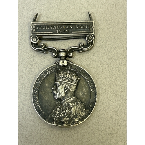 133 - A silver India General Service medal with Afghanistan N.W.F. Bar inscribed 1049 NK. MEHAR CHAND. 2/9... 