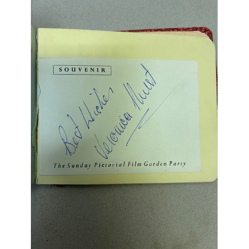 206 - Three autograph albums, one with film stars including Googie Withers, Rona Anderson, Veronica Hurst,... 