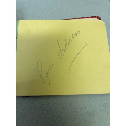 206 - Three autograph albums, one with film stars including Googie Withers, Rona Anderson, Veronica Hurst,... 