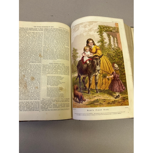 211 - Sunday At Home 1869, pub by The Religious Tract Society, Paternoster Row. Marbled boards & leather s... 