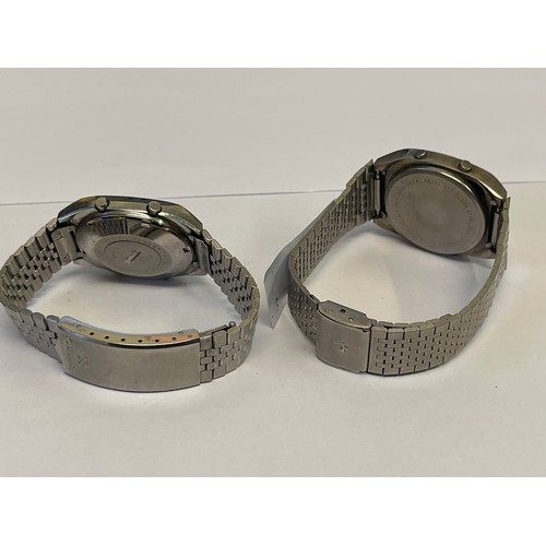 10 - 2 digital watches a Seiko alarm  and a Caravelle p1 alarm