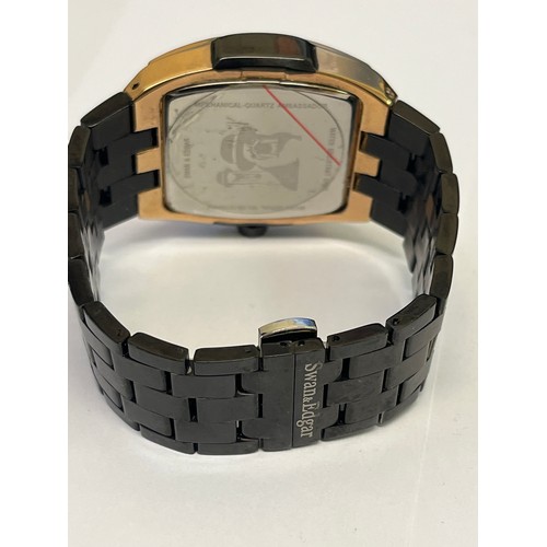23 - Swan and Edgar Mens Ambassador Hybrid Quartz Mechanical CHRONOGRAPH watch. Mechanical side working  ... 