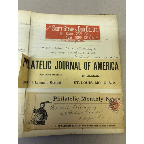 213 - Stamp Collecting, Philately. An important 19th Century Minute Book of the Jubilee Philatelic Associa... 