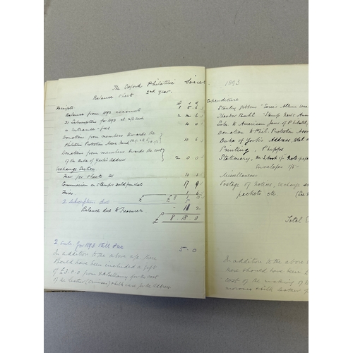 213 - Stamp Collecting, Philately. An important 19th Century Minute Book of the Jubilee Philatelic Associa... 