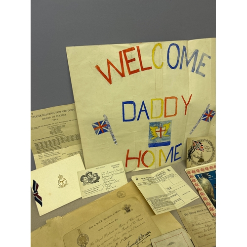 218 - An interesting & eclectic selection of mixed ephemera & naive artwork from a local family. Includes ... 