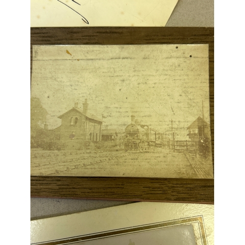 218 - An interesting & eclectic selection of mixed ephemera & naive artwork from a local family. Includes ... 