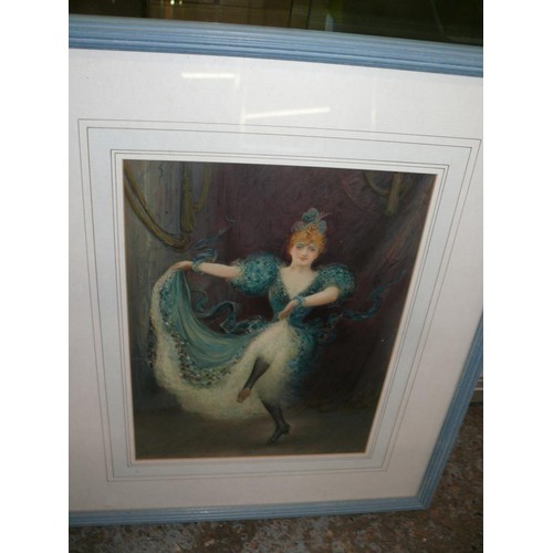 64 - Framed limited edition of 'Playmate wanted' by Phillip Allder and a print of a dancer