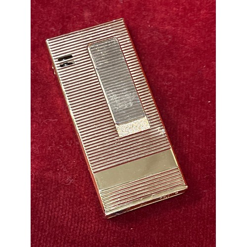 32 - A MINI HIP FLASK  PLUS A CHEROOT CASE WITH A LIGHTER INSIDE