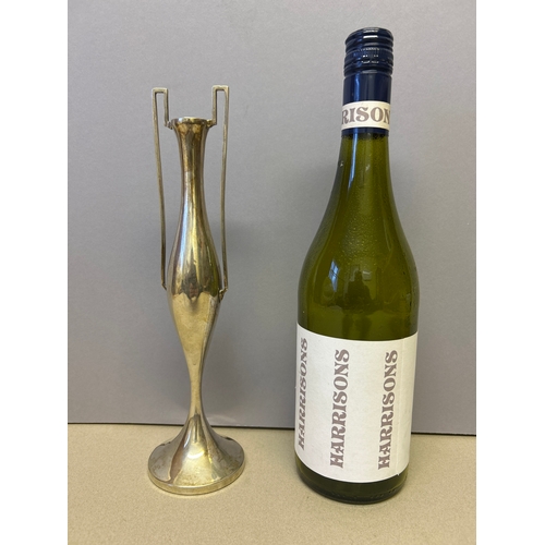 113 - An elegant sterling silver stem vase in the Art Nouveau style & beginnings of Art Deco influence. Bi... 