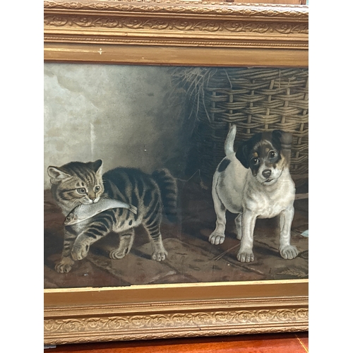 226 - Victorian Lithograph after the original painting by Frank Paton entitled “Possession is nine tenths ... 