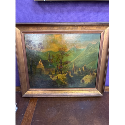 237 - K S George, English Naive School, late 19th Century. A charming oil painting on canvas of an idealis... 