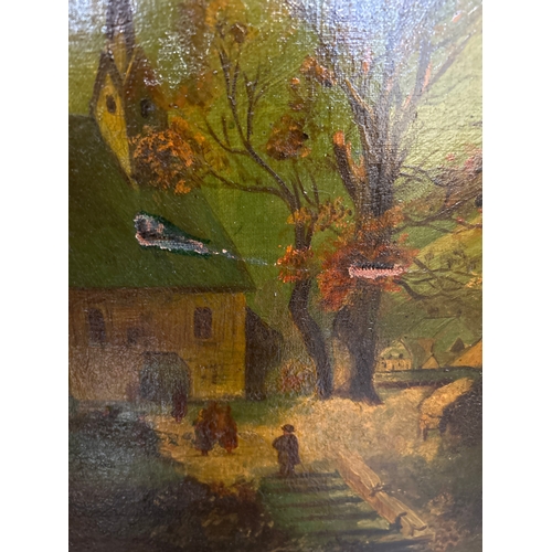237 - K S George, English Naive School, late 19th Century. A charming oil painting on canvas of an idealis... 