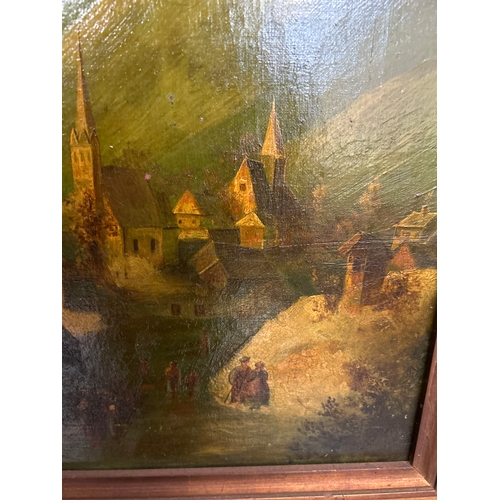 237 - K S George, English Naive School, late 19th Century. A charming oil painting on canvas of an idealis... 