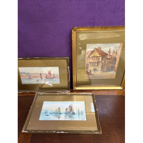 239 - A late 19th Century watercolour of the old Postern Gate Inn, Nottingham, signed by the artist J Knig... 