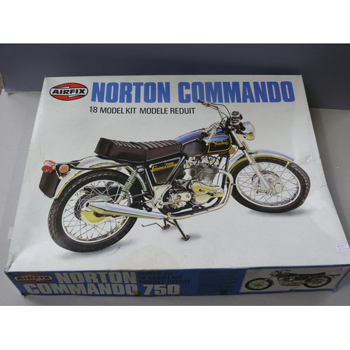 Airfix 1/8 scale Norton Commando 750 motorcycle model kit 20480-6 ...