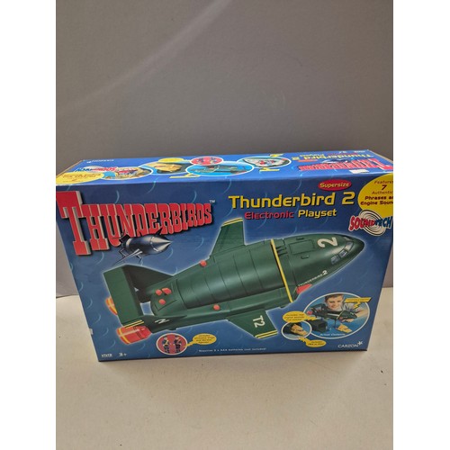 503 - Thunderbirds supersize Thunderbird 2 electronic playset (Carlton), as new in box.