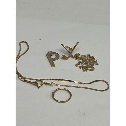 67H - A bag of scrap 9ct gold, weight 2.33GR