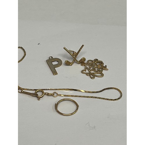 67H - A bag of scrap 9ct gold, weight 2.33GR