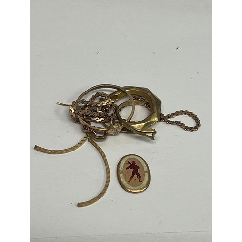 67J - Bag of scrap 9ct gold, weight 7.55GR