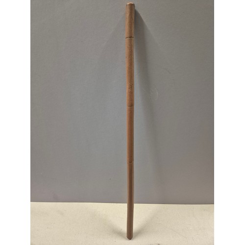 550 - Four vintage/antique Army officers swagger sticks, made of bamboo cane with stitched leather covers.