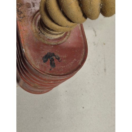 552 - WWII British issue gas mask. Model No.4 Mk.III gas mask, dated 1941 on headstrap. Complete with hose... 