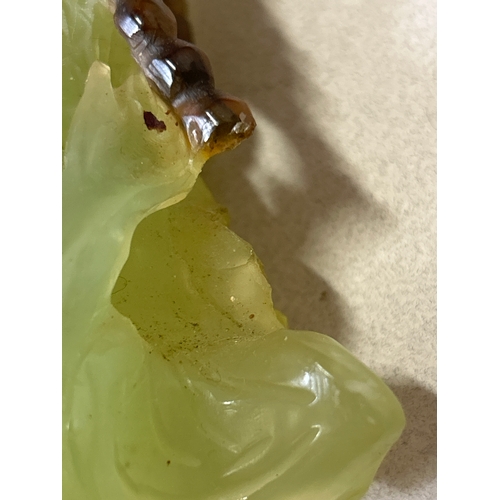 248 - An Antique Chinese Jade Buddha (Budai - The laughing Buddha) the pyrite inclusions natural to the st... 