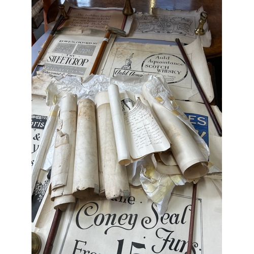 243 - A selection of original sign writing art work from the 1920’s for shop advertising - the work of an ... 