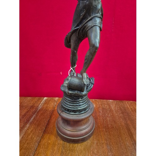 396 - Pair of antique French bronze effect spelter 