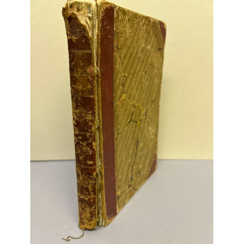 211A - Manuscript Gleanings & Literary Scrapbook by John Poole 1826. Leather spine with gilt lettering & ma... 