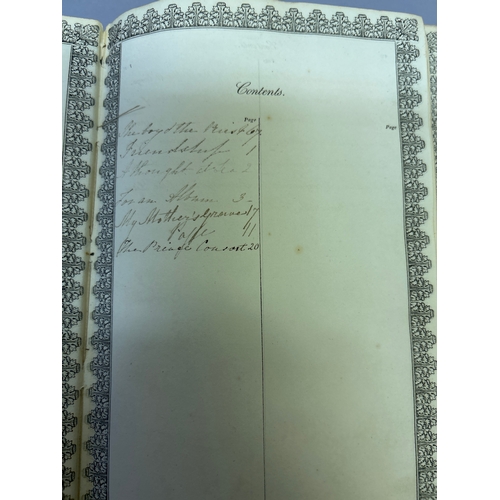 211A - Manuscript Gleanings & Literary Scrapbook by John Poole 1826. Leather spine with gilt lettering & ma... 