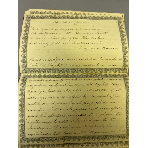 211A - Manuscript Gleanings & Literary Scrapbook by John Poole 1826. Leather spine with gilt lettering & ma... 