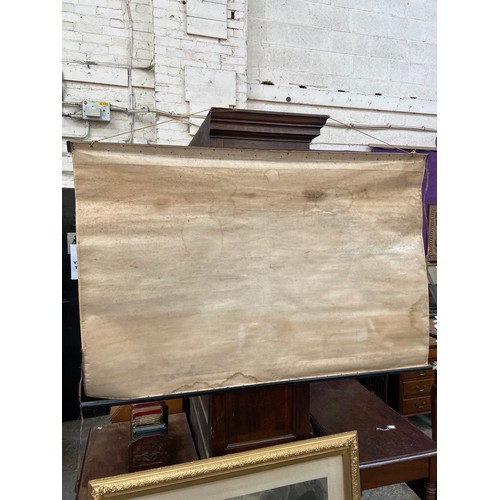 216A - Large vintage Ordnance Survey map of Lincolnshire and parts of Kesteven (Little Holland), mounted on... 