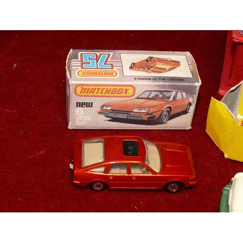 5 Small Dinky Matchbox vehicles boxed
