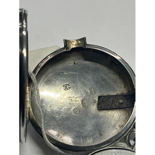 12 - A SOLID SILVER EARLY POCKET WATCH IN PAIR CASE BIRMINGHAM 1827, BOTH CASE AND WATCH SAME DATE, CASE ... 