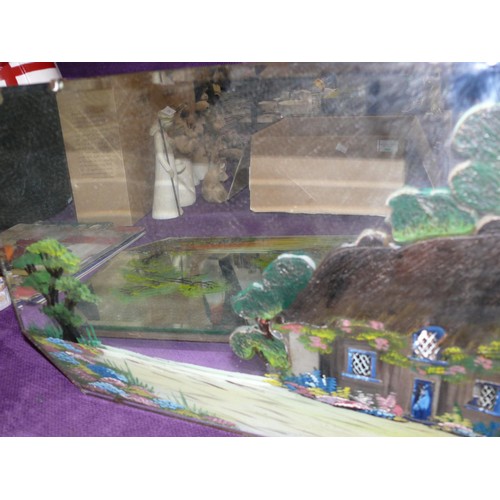 148 - 5 x Vintage hand painted wall mirror