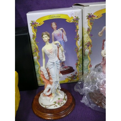 136 - 3 x Leonardo figurines - Celebration 1994 x 2 and Sunday Best all with boxes