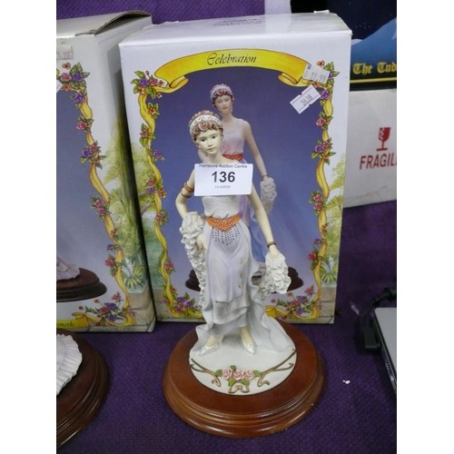 136 - 3 x Leonardo figurines - Celebration 1994 x 2 and Sunday Best all with boxes