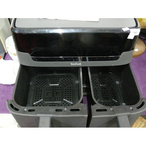 145 - Tefal double air fryer -  Dual Easy Fry, with manual, Appears unused