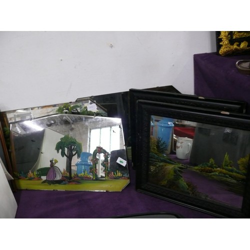 148 - 5 x Vintage hand painted wall mirror