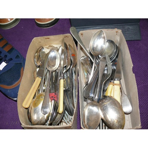 150 - 2 boxes of Vintage cutlery