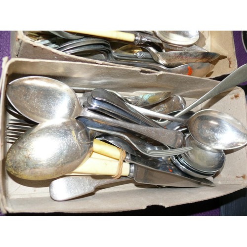 150 - 2 boxes of Vintage cutlery