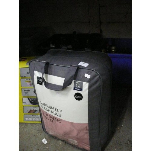 177 - M&S 7.5 tog double duvet, washable