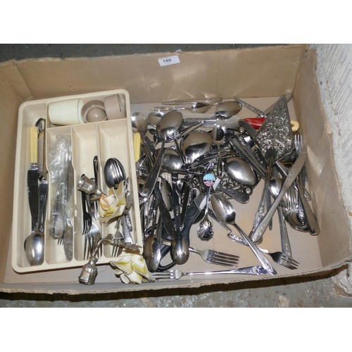 180 - Mixed cutlery and 2 candle holders with ceramic Yellow rose detail