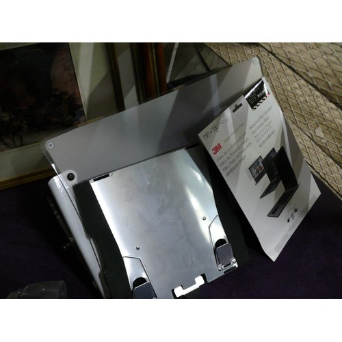 190 - Ergonomic adjustable document holder plus one other and a black privacy screen