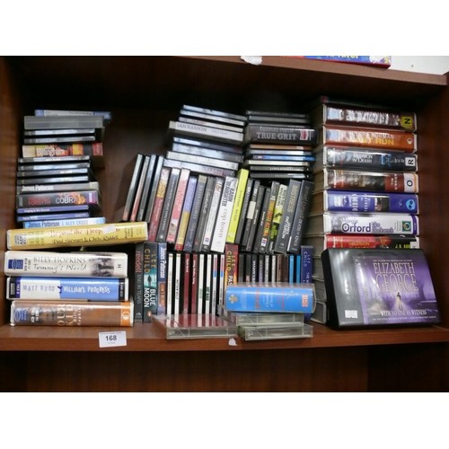 168 - Large selection of audio books on CD and cassette