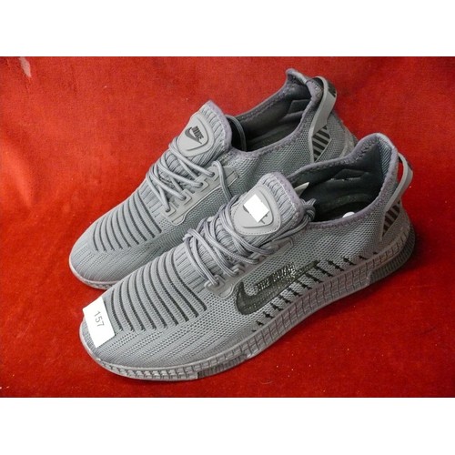 157 - Grey Trainers, size 11.5, new and unworn