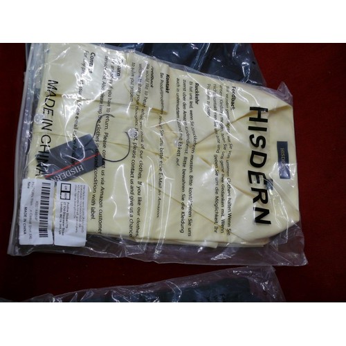 159 - Hisdern 2 x new and sealed Black shirts  XXL AND 3XL, 2 Lemon shirts  3xl and Braces , new and boxed
