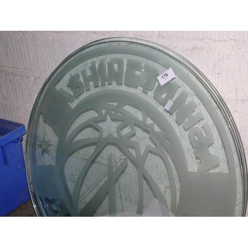 176 - 2 Washington Wizard etched art glass,  tabletops or wall art